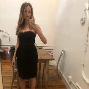 Bcbg black strapless cocktail dress